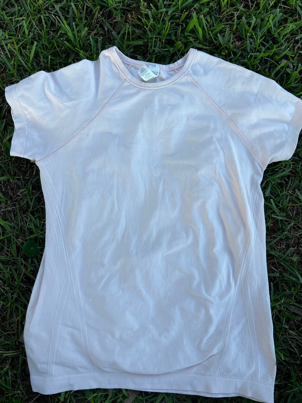 Athleta Girl In Motion Athleta Seamless Tee Pink Dream Crazy Big XL 14 XS/XXS